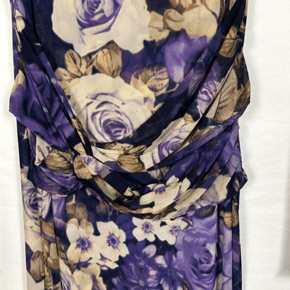 NWOT Free People Boho Blue/Purple Floral Gianni Midi Dress- S - Picture 4 of 13